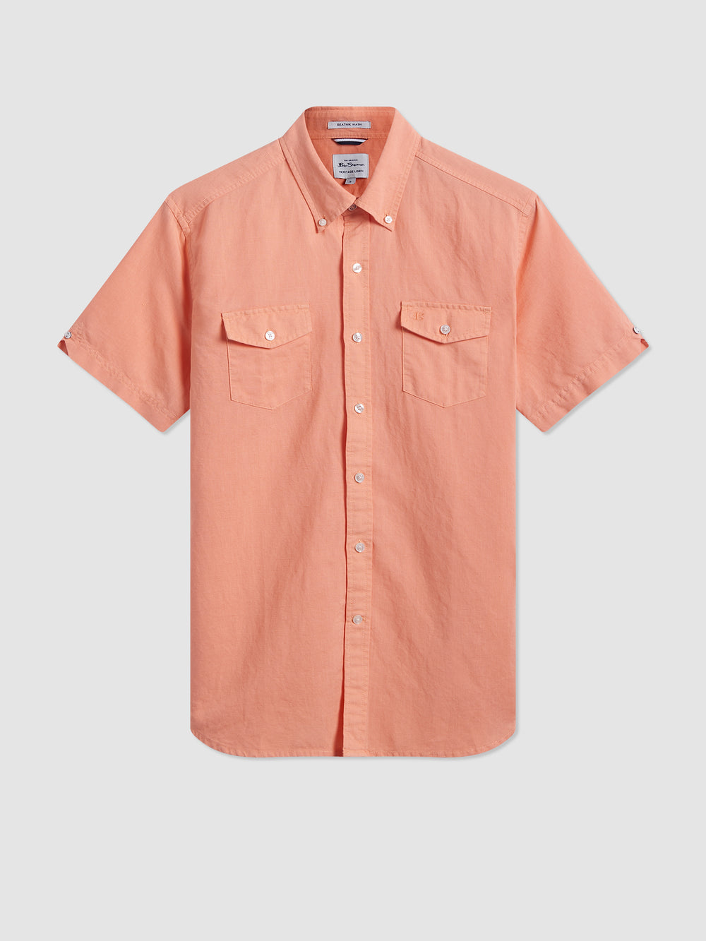 Chemises Ben Sherman Garment Dye Linen Orange | TMX-18427088